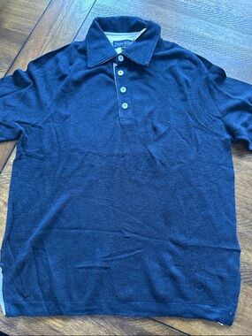 Boys' Navy Short-Sleeve Button-Front Polo